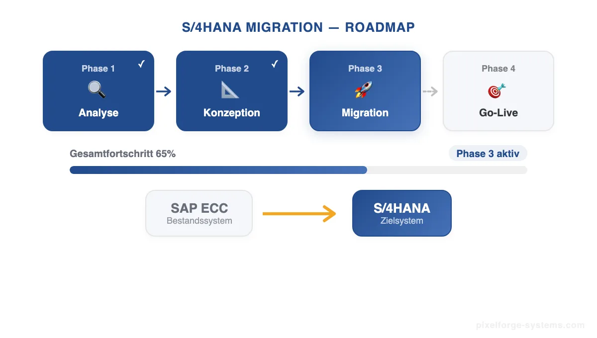SAP S/4HANA Migration — Architektur-Diagramm